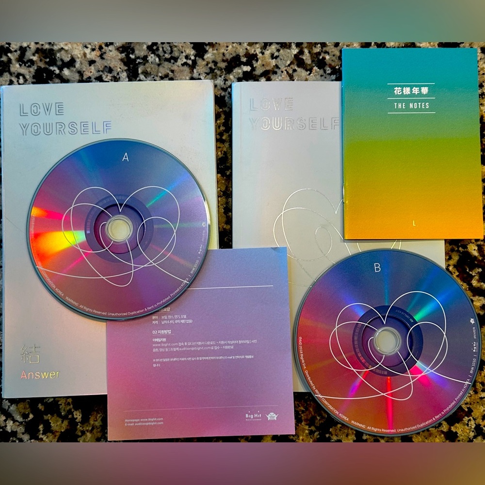 BTS Love Yourself: Answer Cd Set (L) Silver Poster Not Included K-pop (BTS2)
